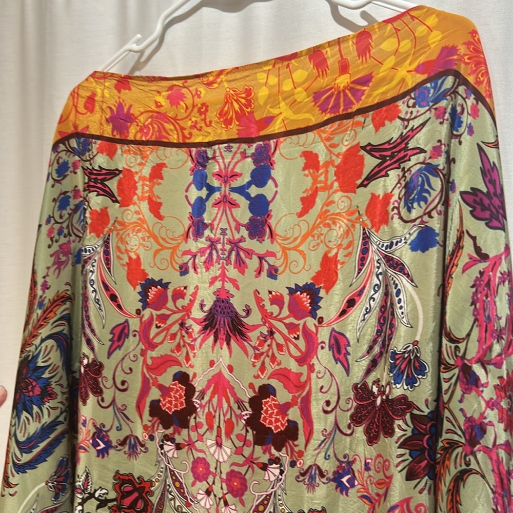 Rachel Zoe Multicolor Bohemian silky kimono scarf shrug - Picture 5 of 5